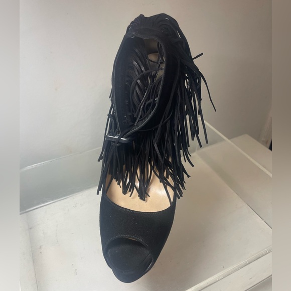 Christian Louboutin Short tina fringe suede sz 37.5 made in italy - Picture 7 of 16